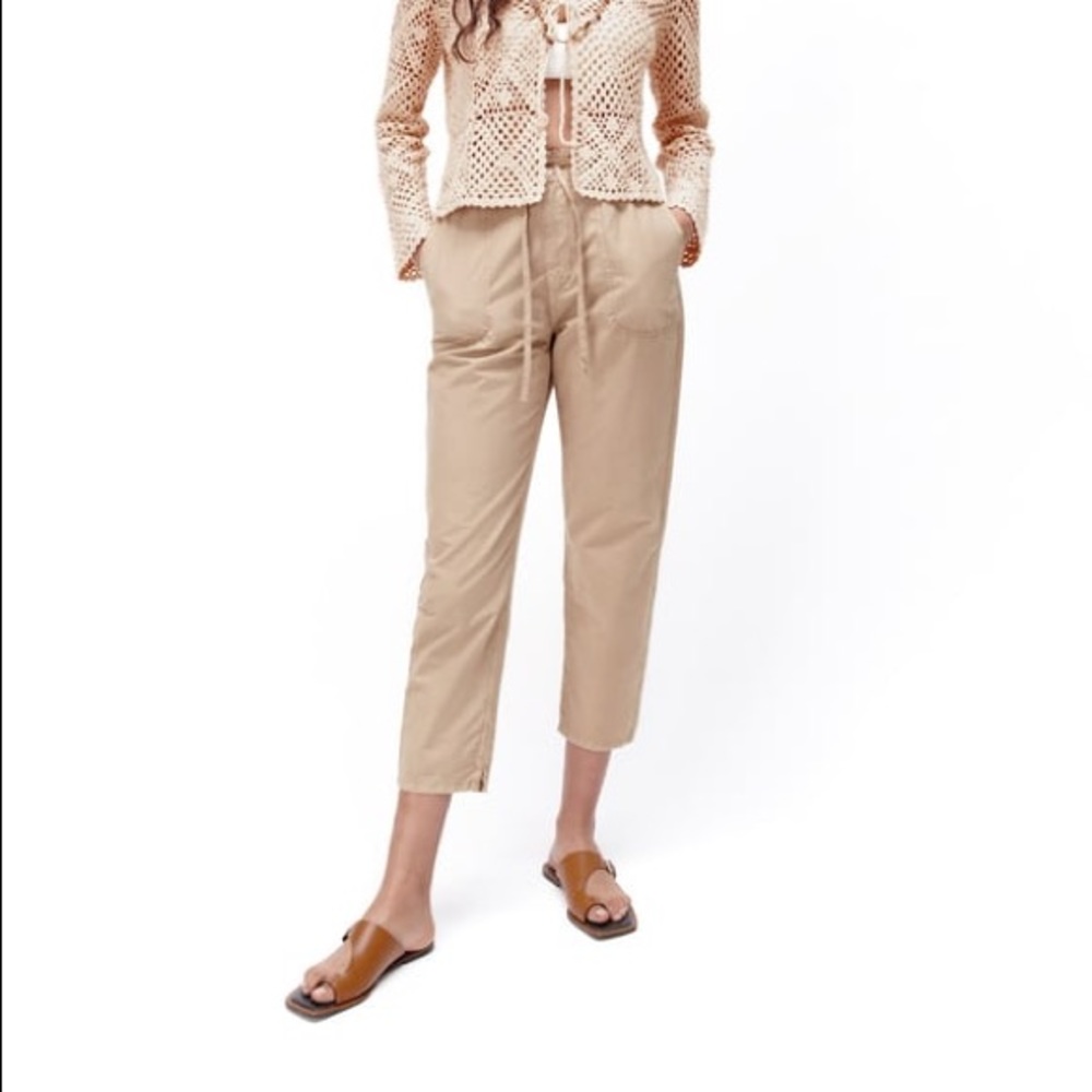 Zara Tan Capri pants